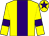 YELLOW, PURPLE stripe, armlets and star on cap