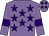 Mauve, purple stars, armlets and stars on cap