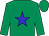 Emerald green, blue star