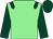 light green, dark green epaulettes, dark green sleeves and cap