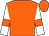 Orange body, white arms, orange armlets, orange cap