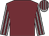 Garnet body, grey arms, garnet striped, grey cap, garnet striped