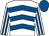 White & royal blue chevrons, striped sleeves, royal blue cap