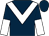 Dark blue, white chevron, halved sleeves