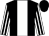 Black body, white stripe, white arms, black striped, black cap