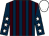 Dark blue and brown stripes, dark blue sleeves, white stars and cap