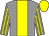 Grey, yellow stripe, striped sleeves, yellow cap