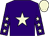 Purple, beige star, purple sleeves, beige stars and cap