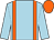 Blue-light body, orange braces, blue-light arms, orange cap