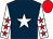 Dark blue, white star, white sleeves, red stars, red cap