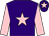 Purple, pink star & sleeves, pink star on cap