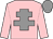 Pink, grey cross of lorraine, grey cap