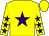 Yellow, purple star, yellow sleeves, purple stars