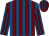 Maroon and royal blue stripes, royal blue and maroon striped sleeves