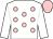 White, pink spots, white sleeves, pink cap