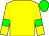 Yellow body, yellow arms, green armlets, green cap
