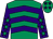 Emerald green, purple chevrons, purple sleeves, emerald green stars, emerald green cap, purple stars