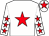 White, red star, stars on sleeves and star on cap