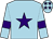 Light blue, purple star, armlets and stars on cap
