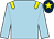 Light blue, yellow epaulets, dark blue cap, yellow star