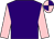 purple, pink sleeves, quartered cap