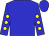 Blue, yellow spots on sleeves, blue cap