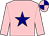 Pink, navy star, quartered cap
