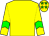 Yellow, yellow arms, green chevron, yellow cap, green stars