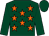 Dark green, orange stars, dark green sleeves and cap