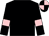 black, pink armlets, quartered cap