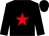 black, red star