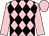 Pink, black diamonds, pink sleeves and cap