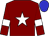 Maroon, white star and armlets, blue cap