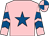Pink, royal blue star, chevrons on sleeves, quartered cap