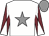 White body, grey star, garnet arms, white diaboloes, grey cap