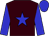 brown, blue star, blue sleeves and cap