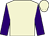 Beige, purple sleeves, beige cap