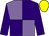 Mauve body, purple quartered, purple arms, yellow cap