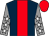 Dark blue, red stripe, grey sleeves, white stars, red cap