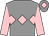 Grey, pink triple diamond and sleeves, pink diamond on cap