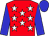 Red, White stars, Blue sleeves and cap