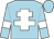 Light blue, white cross of lorraine and armlets