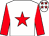 White, red star & sleeves, red stars on cap