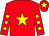 Red, yellow star, red sleeves, yellow spots, red cap, yellow star