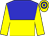 Blue and Yellow halved horizontally, Yellow sleeves, Hooped cap