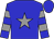 blue, grey star and hoops on sleeves, blue cap