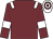 Garnet body, white epaulettes, garnet arms, white armlets, white cap, garnet hooped