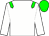 White body, green epaulettes, white arms, green cap