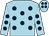 Light blue, dark blue spots