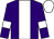 Purple, white stripe, armlets and cap